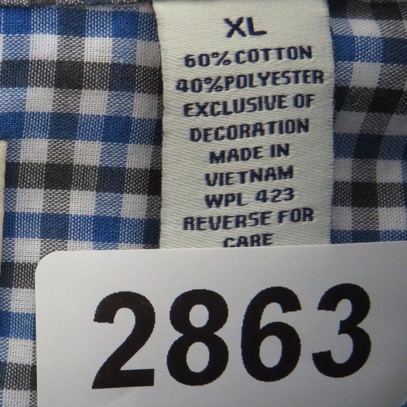 Dockers* Men's Short Sleeve Button Down Curved Hem Pocket Plaid Shirt~ Size XL - Picture 4 of 11